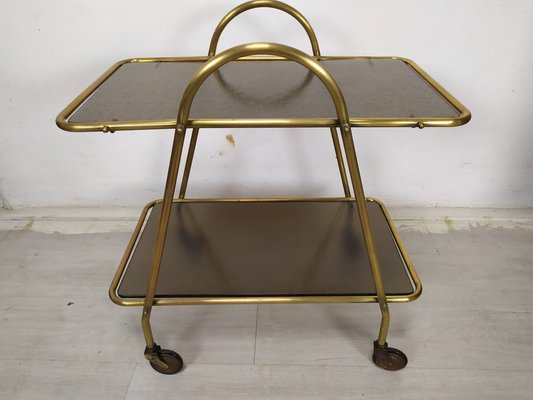 Vintage Brass Bar Trolley, 1950s-EAD-1747210