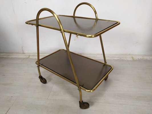 Vintage Brass Bar Trolley, 1950s-EAD-1747210