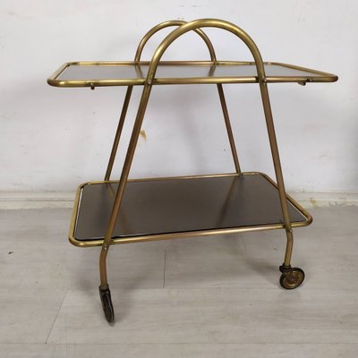 Vintage Brass Bar Trolley, 1950s-EAD-1747210