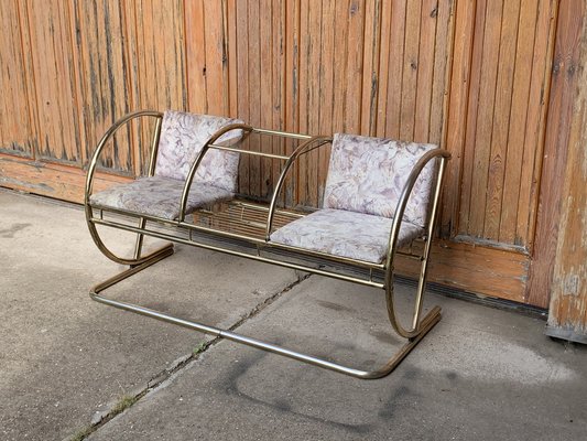 Vintage Brass Bench, 1960s-OXJ-1396865