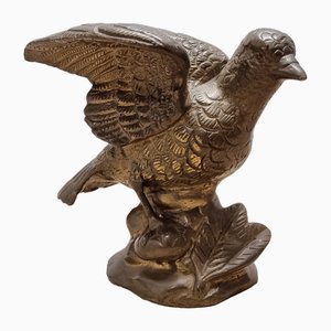 Vintage Brass Bird Statue, Mid-20th Century-VHW-2034520