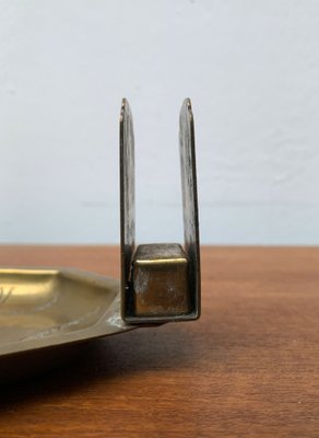 Vintage Brass Candle Holder with Matchbox Holder-UAH-1192495