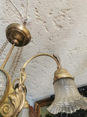 Vintage Brass Chandelier, 1930s-GEL-1054203