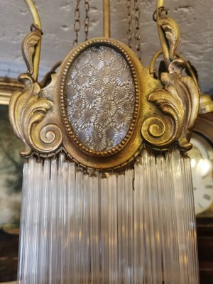 Vintage Brass Chandelier, 1930s-GEL-1054203