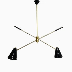 Vintage Brass Chandelier, 1950s-NUO-912359