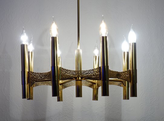 Vintage Brass Chandelier, 1970s-NGU-1731939