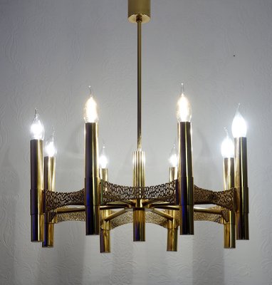 Vintage Brass Chandelier, 1970s-NGU-1731939