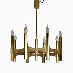 Vintage Brass Chandelier, 1970s-NGU-1731939