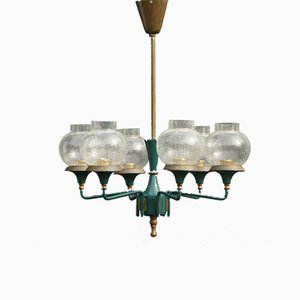 Vintage Brass Chandelier from Kaiser, 1960s-DUM-887630