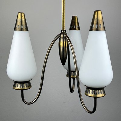 Vintage Brass Chandelier Italy 1960s-WQC-1385423