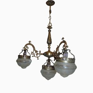 Vintage Brass Chandelier-CAQ-1131139