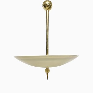 Vintage Brass & Crystal Chandelier-WIM-1260696