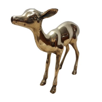 Vintage Brass Deer, 1970s-VHW-2035812