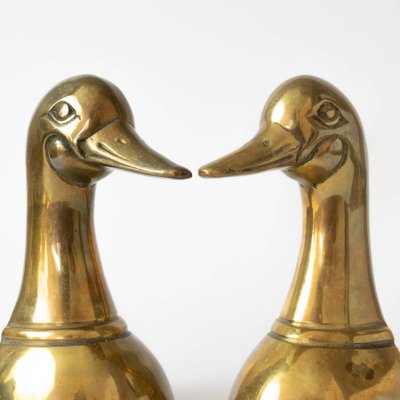 Vintage Brass Duckhead Bookends, 1980s, Set of 2-IXK-1402756