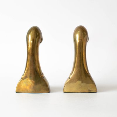 Vintage Brass Duckhead Bookends, 1980s, Set of 2-IXK-1402756