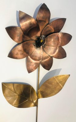 Vintage Brass Flower Sconces, Set of 2-BA-1365339