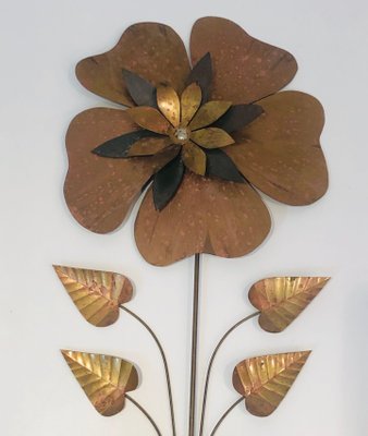 Vintage Brass Flower Sconces, Set of 2-BA-1365339