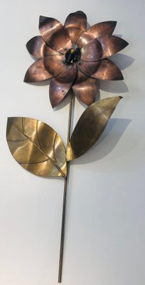 Vintage Brass Flower Sconces, Set of 2-BA-1365339