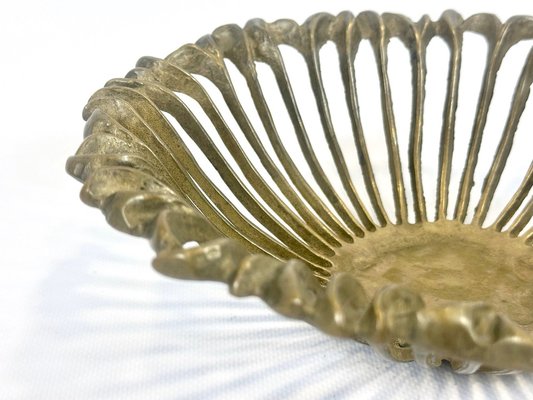 Vintage Brass Fruit Bowl from Klosterneuburger Kunstwerk, 1950s-ZCY-2041385