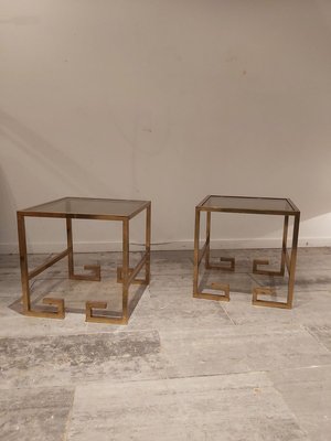 Vintage Brass G-Shaped Side Tables, Set of 2-WBX-751219