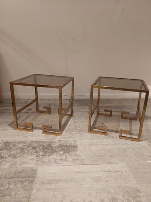 Vintage Brass G-Shaped Side Tables, Set of 2-WBX-751219