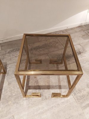 Vintage Brass G-Shaped Side Tables, Set of 2-WBX-751219