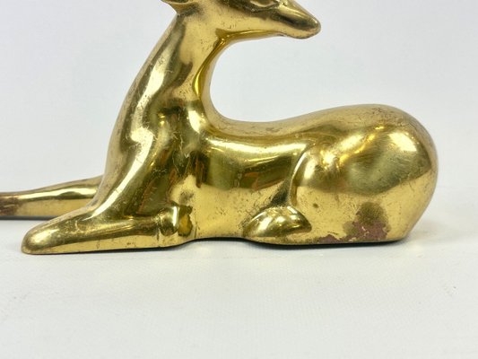 Vintage Brass Gazelle Figurine, 1970s-ZCY-2028403