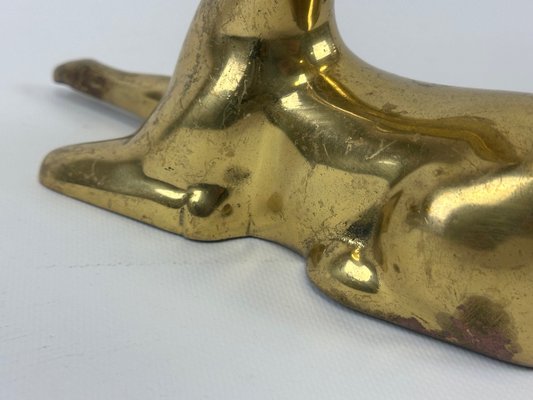 Vintage Brass Gazelle Figurine, 1970s-ZCY-2028403