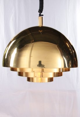 Vintage Brass Hanging Lamp from Vereinigte Werkstätten Collection, 1960s-EZZ-1345929