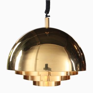 Vintage Brass Hanging Lamp from Vereinigte Werkstätten Collection, 1960s-EZZ-1345929