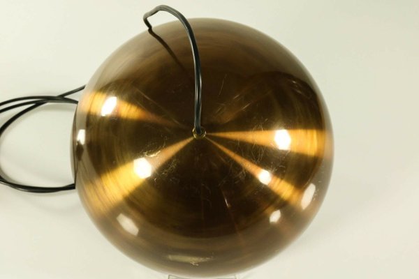 Vintage Brass Hemisphere Pendant Lamp, 1960s-FUP-1395232