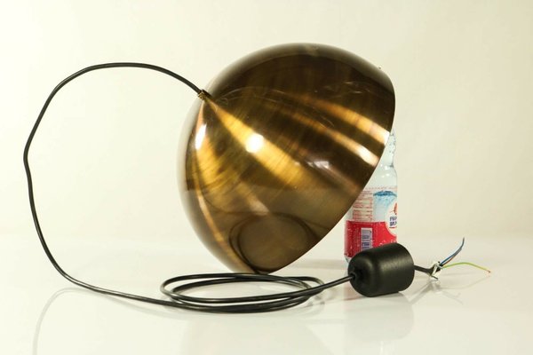 Vintage Brass Hemisphere Pendant Lamp, 1960s-FUP-1395232