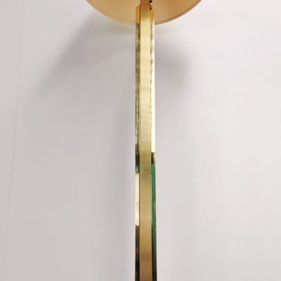 Vintage Brass Lamp with Fabric Lampshade, 1970s-PRS-1804552