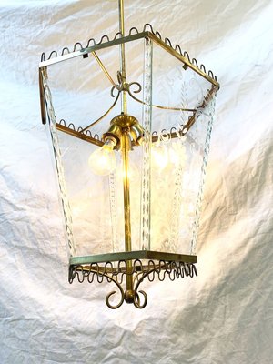 Vintage Brass Lantern Pendant from Venini-XQC-788329