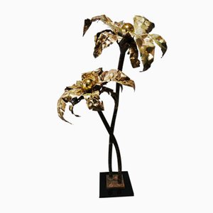 Vintage Brass Palm Lamp-QLH-828180