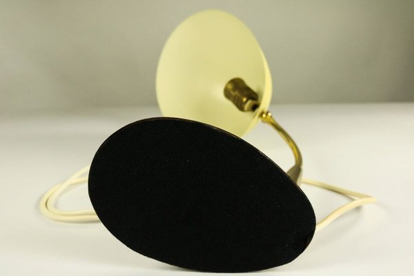 Vintage Brass Reading Table Lamp in Yellow & Black from Cosack, 1950s-FUP-914104