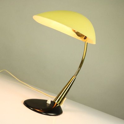 Vintage Brass Reading Table Lamp in Yellow & Black from Cosack, 1950s-FUP-914104