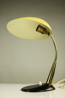 Vintage Brass Reading Table Lamp in Yellow & Black from Cosack, 1950s-FUP-914104