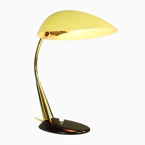 Vintage Brass Reading Table Lamp in Yellow & Black from Cosack, 1950s-FUP-914104