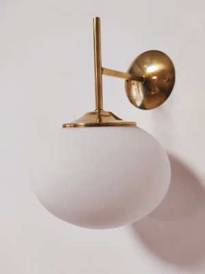 Vintage Brass Sconce with Oval Glass-QLH-1000349