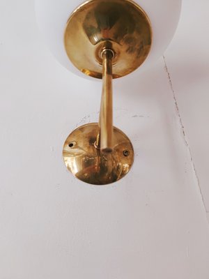 Vintage Brass Sconce with Oval Glass-QLH-1000349