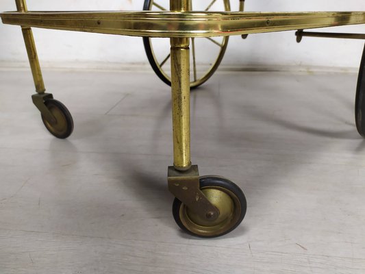 Vintage Brass Service Trolley, 1950s-EAD-1763395