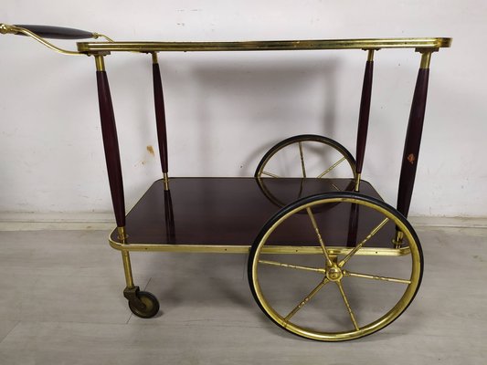 Vintage Brass Service Trolley, 1950s-EAD-1763395