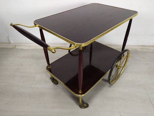 Vintage Brass Service Trolley, 1950s-EAD-1763395