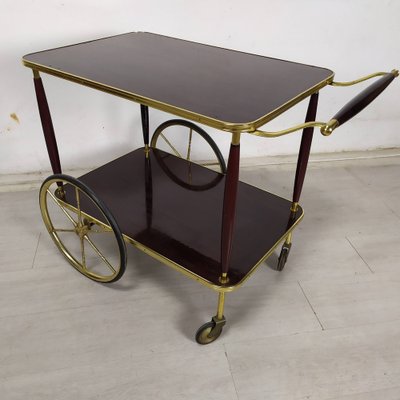 Vintage Brass Service Trolley, 1950s-EAD-1763395