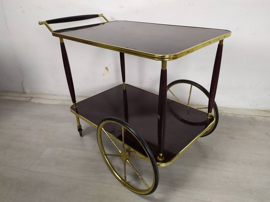 Vintage Brass Service Trolley, 1950s-EAD-1763395