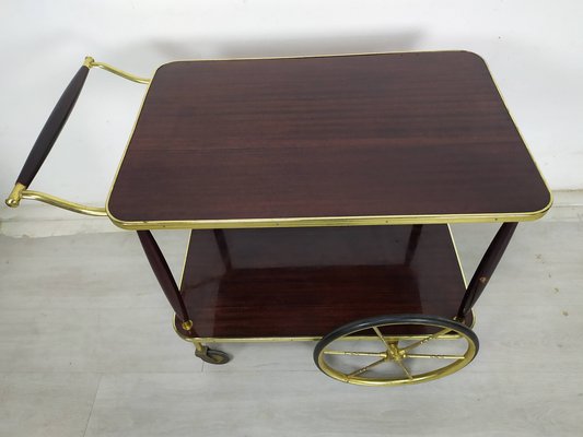 Vintage Brass Service Trolley, 1950s-EAD-1763395