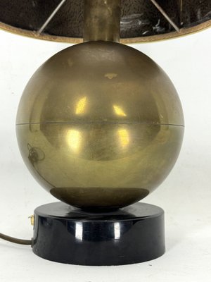 Vintage Brass Sphere Table Lamp, Italy, 1970s-OT-1813781