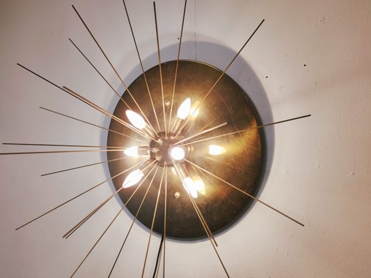 Vintage Brass Sputnik Ceiling Lamp-QLH-883413