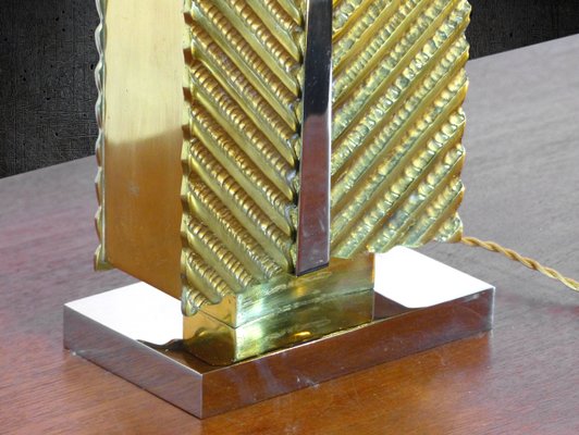 Vintage Brass Table Lamp from Maison Baguès, 1970s-DQG-684494